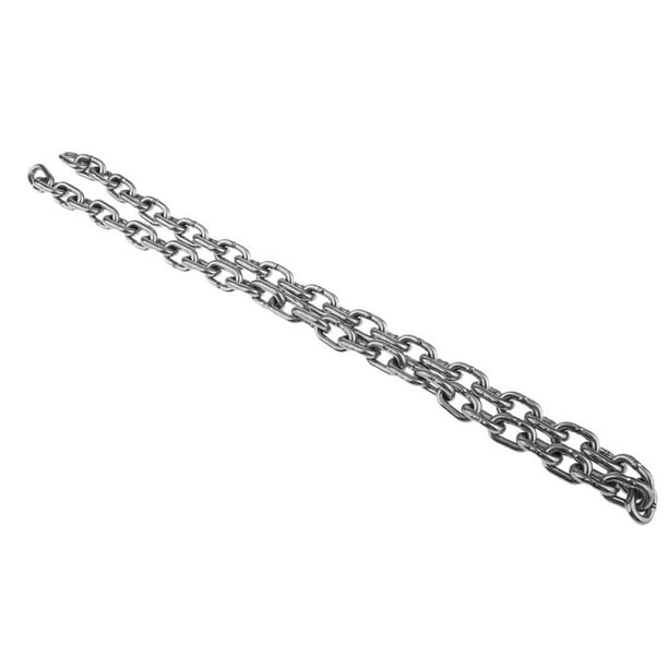 Cadenas de acero inoxidable de 6.6 pies con eslabones de vaquero cadena de  doble tejido apto para fabricación de joyas y bricolaje (SC-1005)
