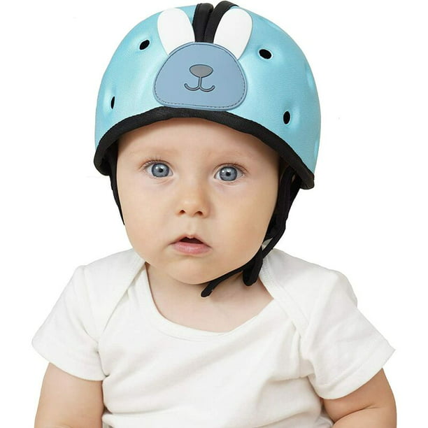 Casco a prueba de golpes para bebés Casco protector de seguridad para bebés  - Protección ajustable para la cabeza contra golpes Casco para niños  Sombrero anticolisión de seguridad (Azul)