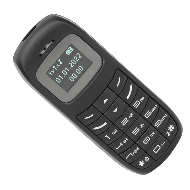 Mini teléfono celular Tarjeta SIM dual Modo de espera dual Botones grandes  Reproductor de música Teléfono móvil desbloqueado para personas mayores  Estudiantes Negro