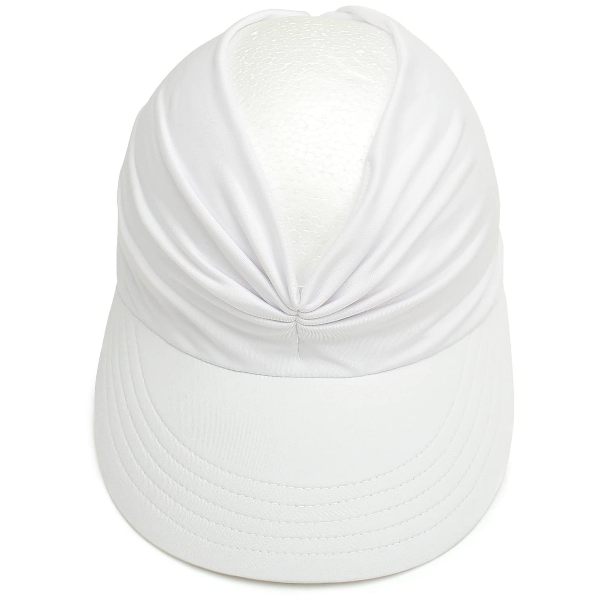 Sombrero Cola de Caballo, Plegable Visera Ancha de Una Gorra Visera Mujer,  Protección de Verano contra el Sol Suave Visera Golf Mujer Visera de  Piscina para Deportes al Aire Libre (Negro): 