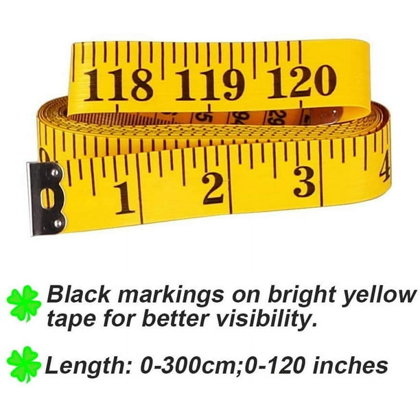 Cinta métrica de costura de 120 300 cm, cinta métrica, cinta métrica, cinta  métrica Flexible, cinta métrica suave, cinta de regla de tela de sastre  amarilla -  México