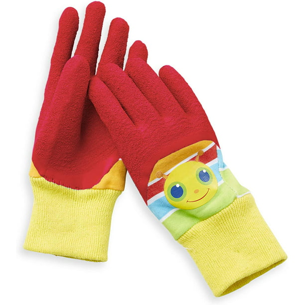 HODUP Guantes de jardinería para niños de 4 a 6 años, 1 par de guantes de  jardín antideslizantes y transpirables para niños y niñas (S, verde)