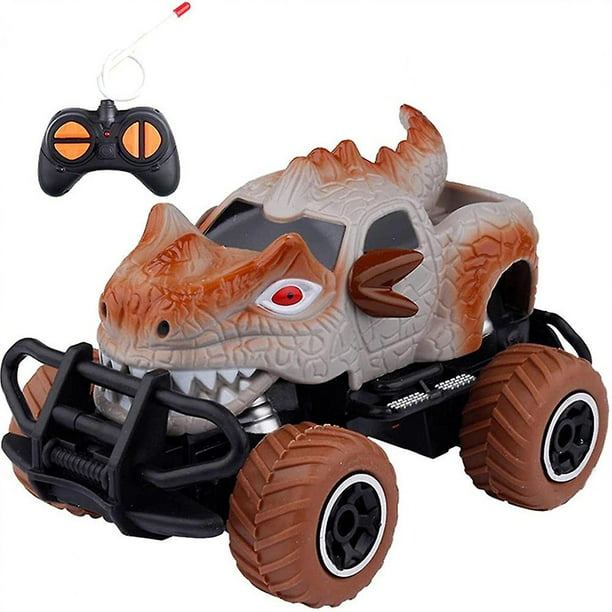 Coche teledirigido para niños de 2 a 6 años - Coches de juguete de  dinosaurio para niños, marrón Afortunado Sencillez