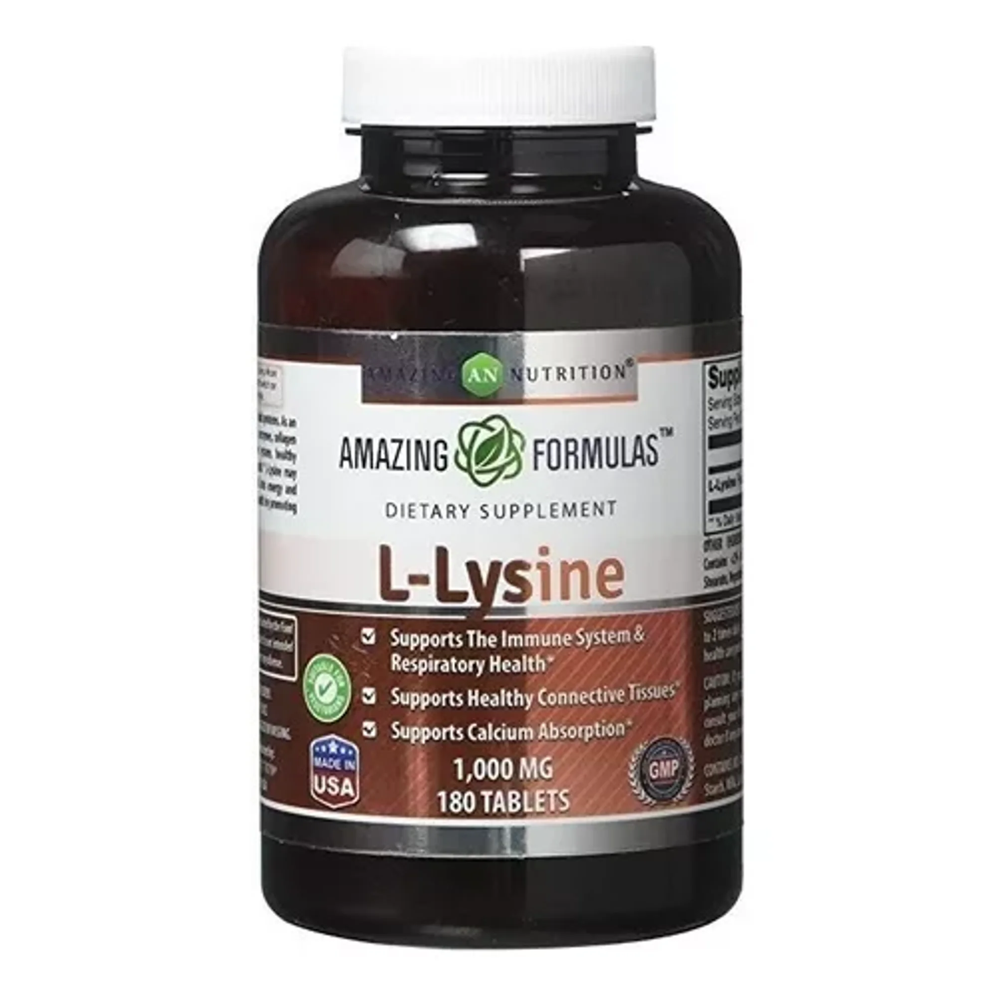 Amazing formulas l-Lysine | 1,000 mg | 180 tablets