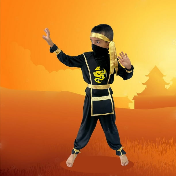 Disfraz De Halloween De Tela Niños Niñas Unisex Ninja Dragon Samurai  Karateca Guerrero Warrior Bk Disfraces Talla Grande
