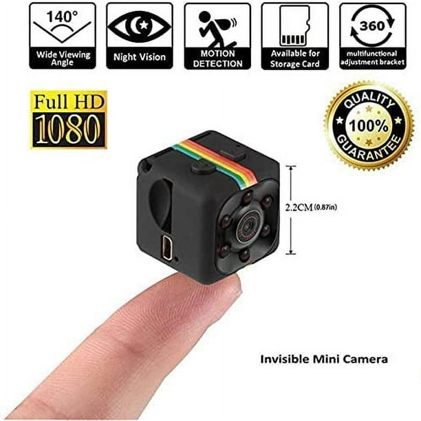Mini cámara espía, FUVISION Micro cámara con detección de movimiento, 1080P  Ful