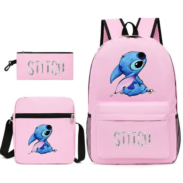 Mochila Stitch Para Libros Escolares Y Niñas, Al Bolso Color Style 19