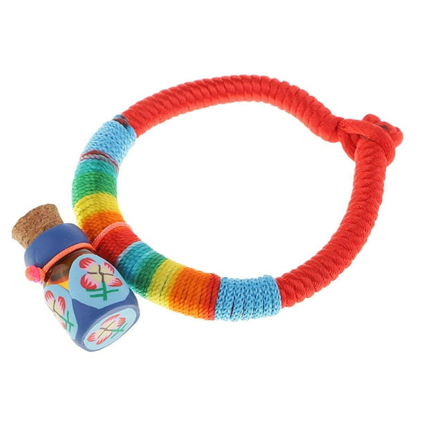 Pulseras de cuerda para niños Rainbow Rope Bracelet para Niños Niños  Cumpleaños Regalos Azul Azul Magideal Pulseras de cuerda para niños