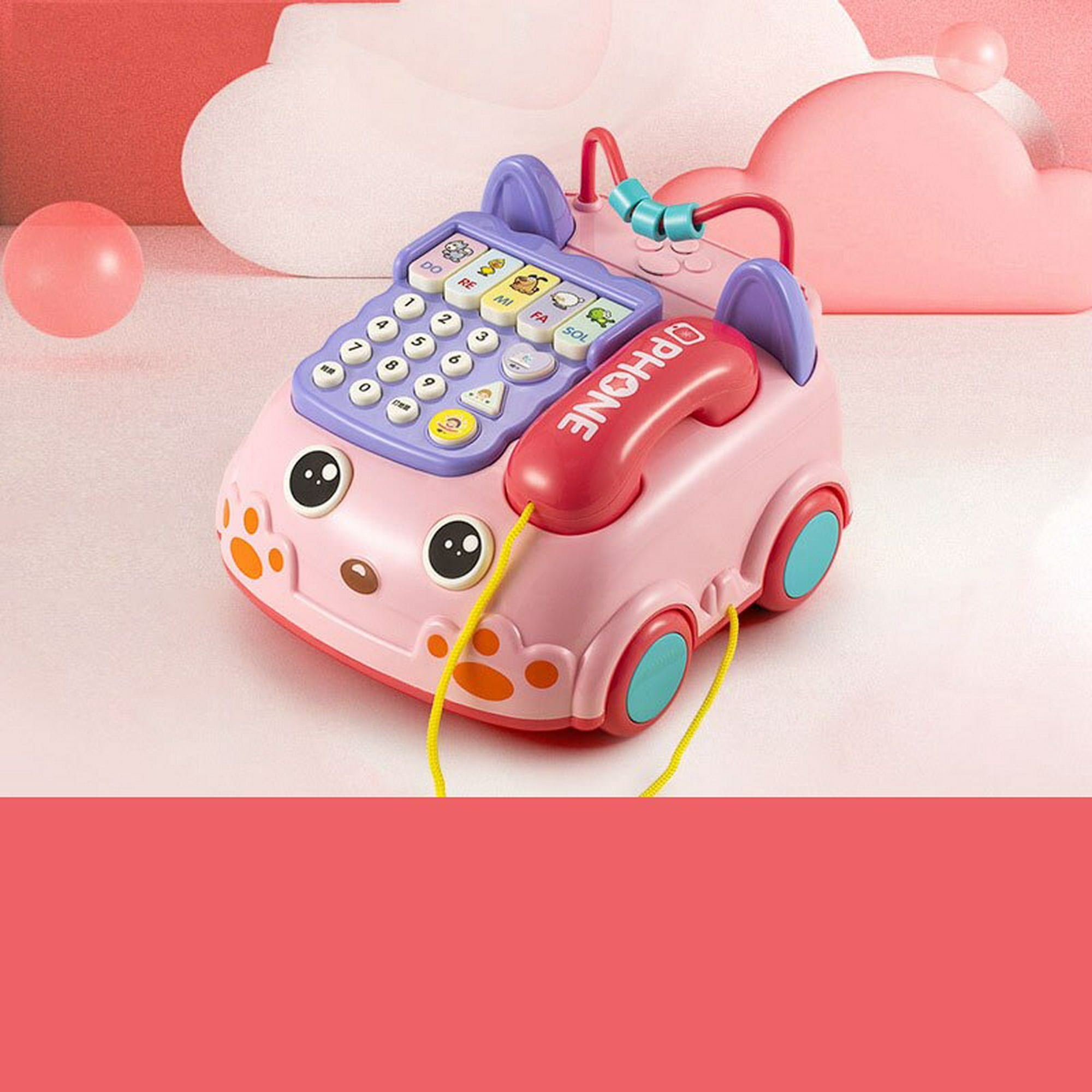 Juguetes de teléfono móvil Montessori para niños, juguetes de piano musical  para niña, juguetes de teléfono móvil para niños de 2 a 4 años, de 0 a 12  mesesET0536-Rosa zhangmengya unisex