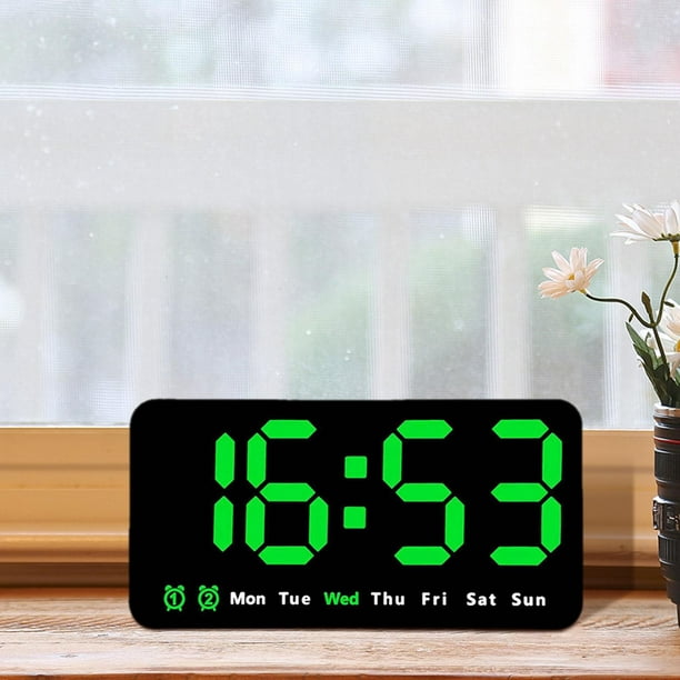 Reloj Digital de Pared con marco de aluminio Verde /5020 – Mautolite