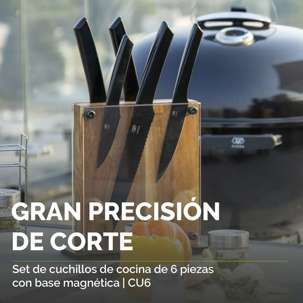 Juego Set De Cuchillos Para Cocina 6 Piezas Profesional Acero Inoxidable  Chef
