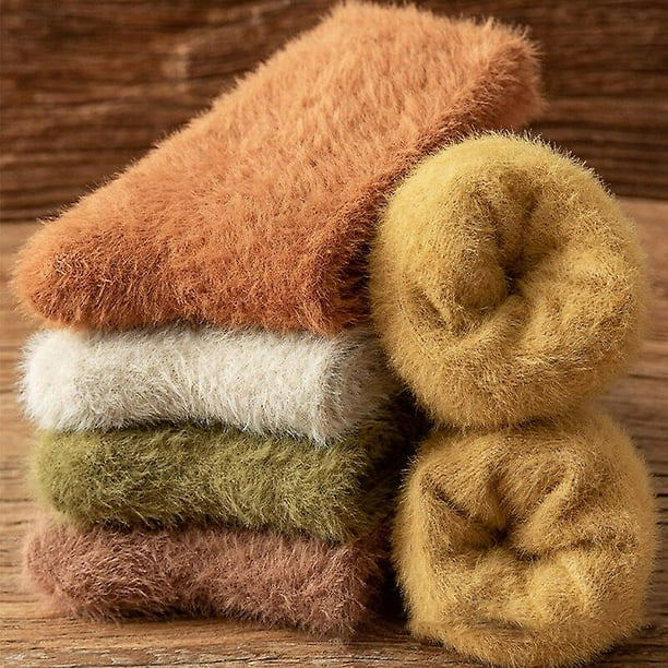 Calcetines térmicos gruesos de lana y cachemira para invierno