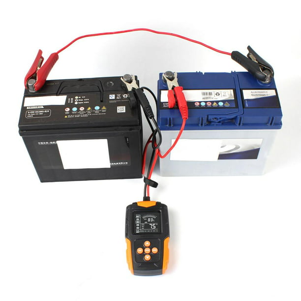 Comprobador de Batería Checker 12V 24V, Analizador Digital Universal,  Comprobador de Sistema de Carga, con Terminales Comprobador de Batería de  Coche Sunnimix probador de resistencia