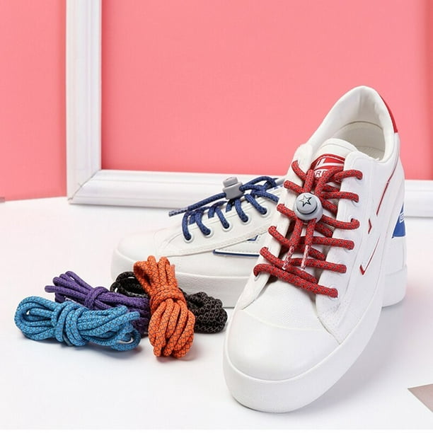 1 par de cordones fluorescentes zapatillas de deporte, cordones deportivos 3M, cordones redondos reflectantes, cordones para zapatos, zapatos Unisex para niños y adultos, 160cm Jinjia LED | Walmart