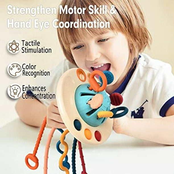 Montessori Juguetes para bebés de 0 a 6 meses y 6 a 12 meses, juguete de  madera ecológico para estimulación sensorial, desarrollo de habilidades y