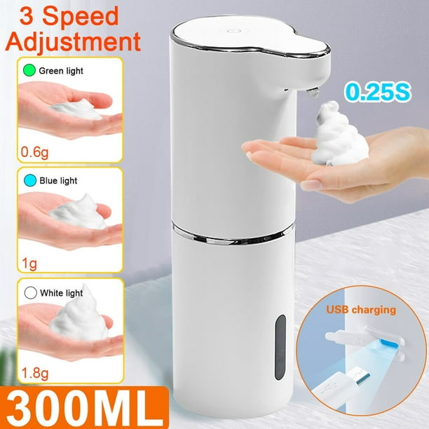 Dispensador automático de jabón líquido, Máquina Inteligente de espuma con  Sensor sin contacto, USB, infrarrojo, desinfectante de manos, 300ML