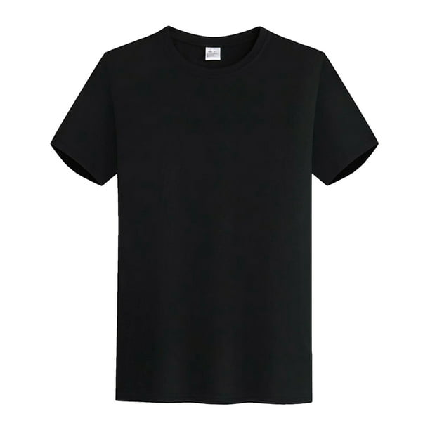 Camiseta ajustada para hombre Top Gym Cuello redondo Manga corta Camisetas  modal XL negro Zulema Camisetas para hombre