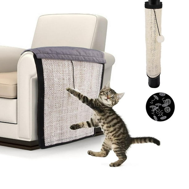 Catry Protector de esquina de sofá para gatos con rascador integrado de  sisal para gatos, almohadilla para rascar, protege los muebles y satisface  los