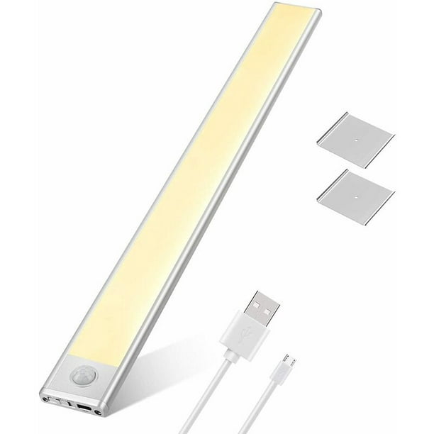 Luz LED recargable para debajo del gabinete 76 luces LED recargables para  armario con sensor de movimiento Luces recargables USB para armario Luces  de cocina Luz con sensor de tira magnética thsinde