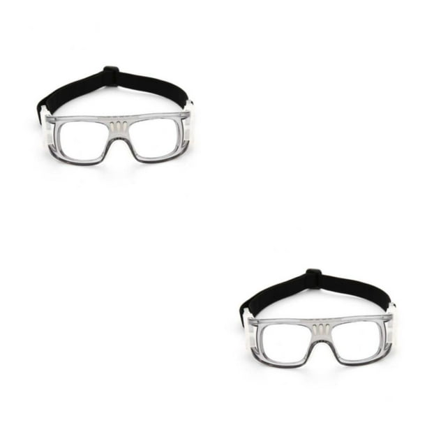 Jumpingount Gafas deportivas para hombre, gafas protectoras lavables  reutilizables portátiles, gafas de fútbol para baloncesto, gafas  ajustables, gris claro 2piezas