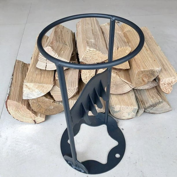 Cortador de leña de hierro fundido Mighty Hand, rápido y resistente.  Partidor de troncos, uso manual para el hogar, camping y más