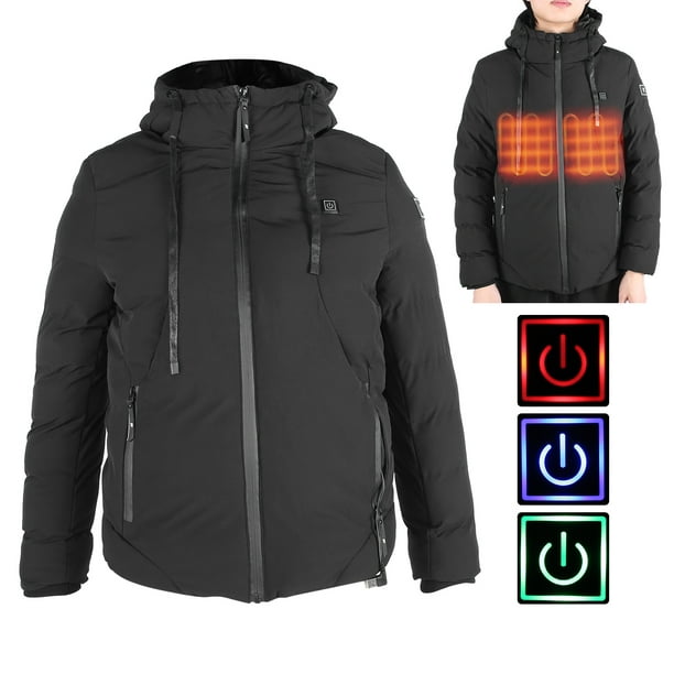  Certificación de seguridad Ropa calefactada para hombre,  chaquetas de calefacción eléctrica USB con 3 niveles de calefacción y 4  zonas de calefacción (color : naranja, tamaño: XL-XL) : Ropa, Zapatos y  Joyería