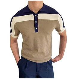 Camisas de manga corta con botones de solapa y costuras en bloques de  colores para hombre Pompotops oipoqjl24446