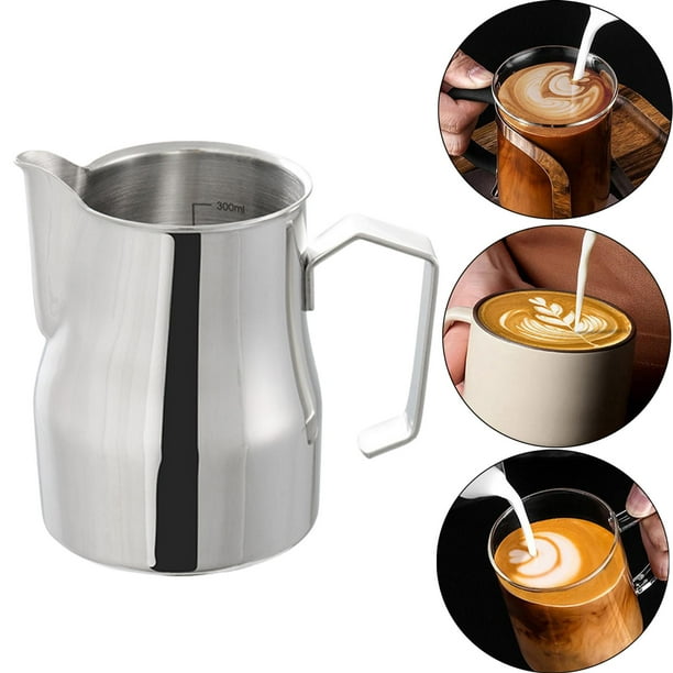 Jarra para hacer espuma de café, taza para espuma de leche, cafetería de  acero inoxidable para el ho LYUMO No se aplica