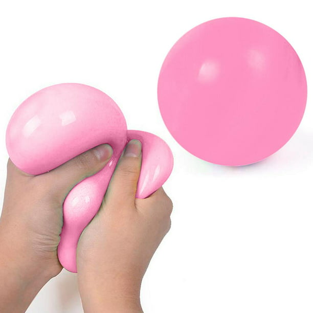de mano para el estrés, elásticas suaves , juguete sensorial para apretar  para y adultos, 6cm Rosa Salvador Juguetes antiestrés Rainbow Ball