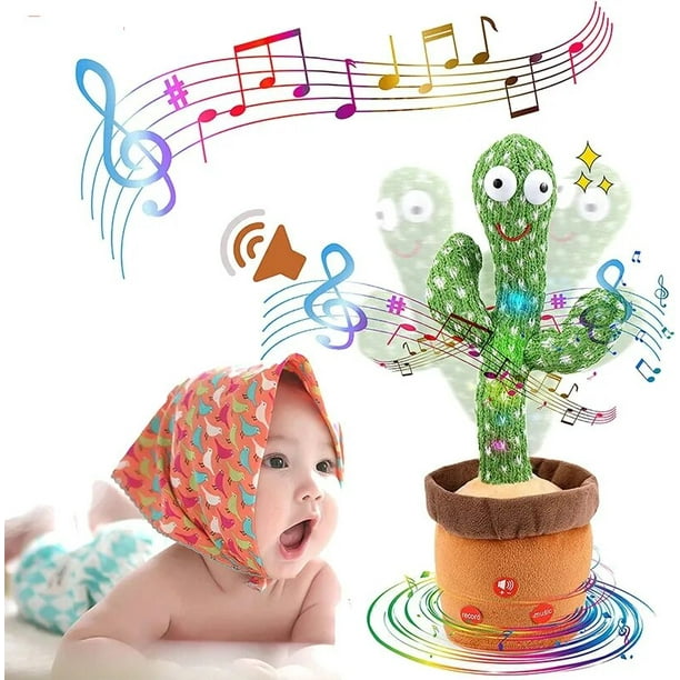 Cactus bailando, juguete de repetición que habla, altavoz de canción,  juguete de peluche para bebés, juguetes para adultos