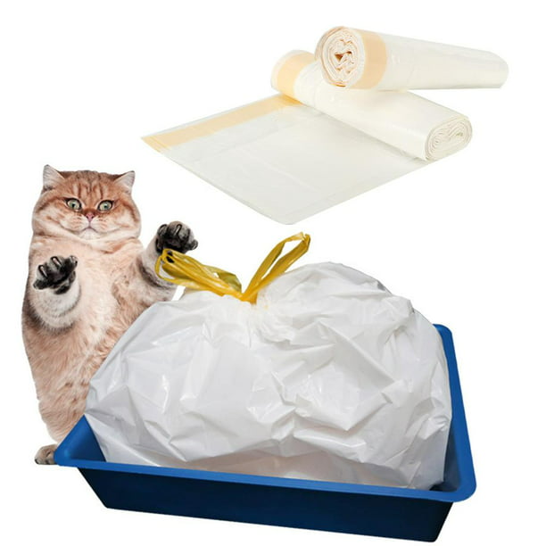 Bolsa de arena para gatos, práctica bolsa de baño gruesa, higiénica,  elástica, forros, suministro para mascotas, 20 piezas/rollo - AliExpress