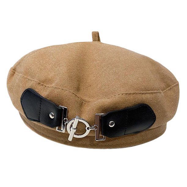 Gorro de boina francesa para mujer Otoño Invierno gorras ajustables gorro  para pintor señora Caqui Zulema Sombrero de boina de mujer