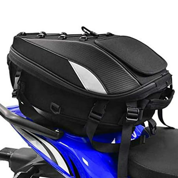 Mochila Para Moto Bolsa trasera impermeable para motocicleta, bolsa para  asiento trasero, mochila pa Tmvgtek Accesorios para autos y motos