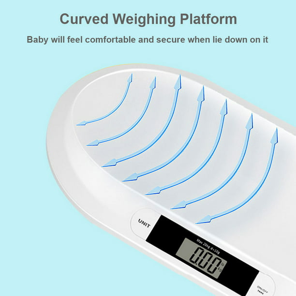 Báscula digital para bebés para pesar hasta 20 kg / 44 lb Báscula para bebés
