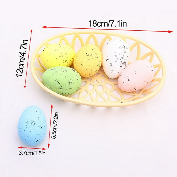 50 piezas de huevos de Pascua de plástico, 2 3/8 (6 cm) huevos de