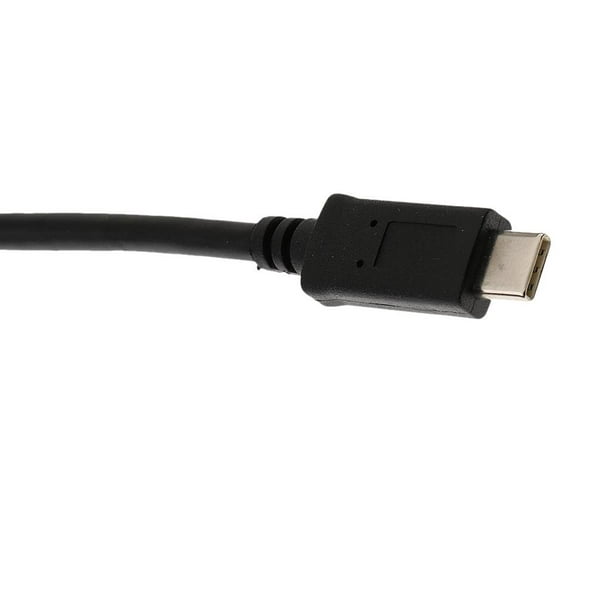 Cable negro tipo C en espiral de carga rápida, sincronización de cable USB,  cable de enlace de datos USB-C compatible con carga rápida compatible con