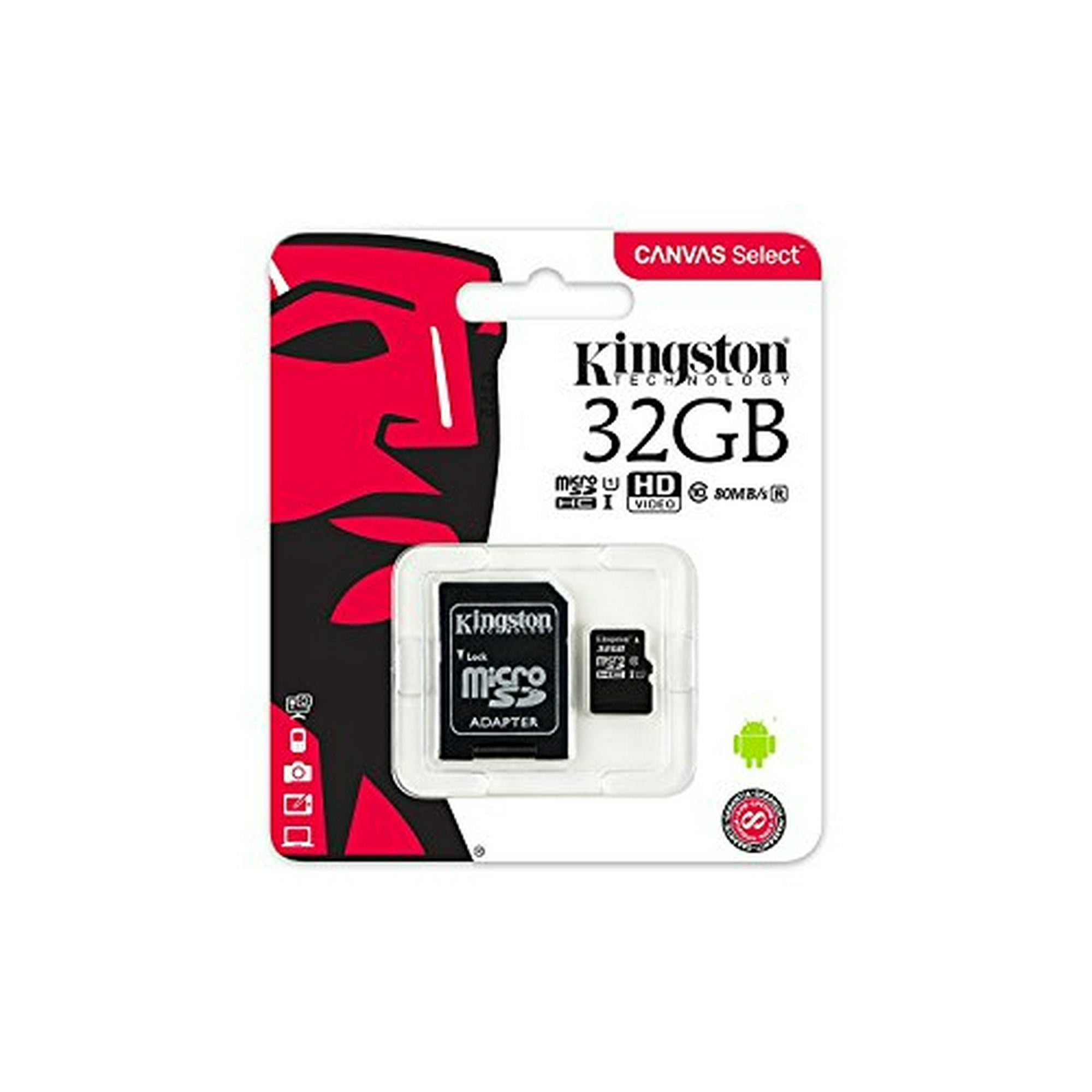 MicroSDHC 32GB Select Plus 100R(Con Adaptador a SD) Clase 10