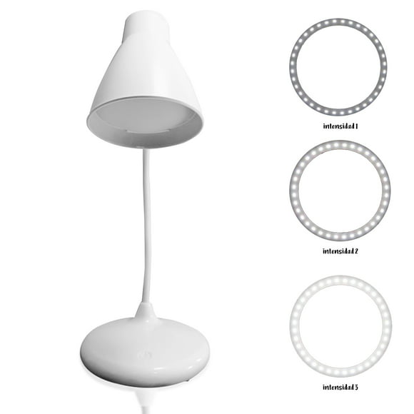 lámpara led de escritorio mesa lectura idea nuova ajustable cuello flexible