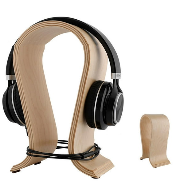 Soporte para auriculares Soporte en forma de U Soporte de madera