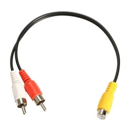 Cable RCA, conector conector de sonido estéreo RCA Cable de inserción - 1  pie / 0,3 metros kusrkot Cable de extensión RCA