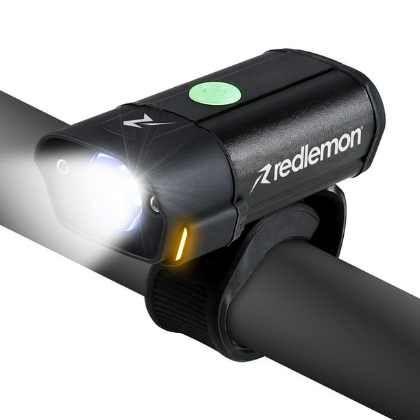 Luz Delantera Impermeable para Bicicleta Redlemon con Intermitentes  Amarillas, Batería Recargable