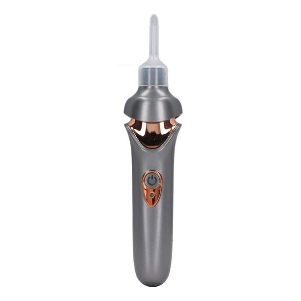 Aspirador de oídos eléctrico con luz LED, punta suave, carga USB,  herramienta de eliminación de cera de oídos para niños y adultos, color  negro Ticfox