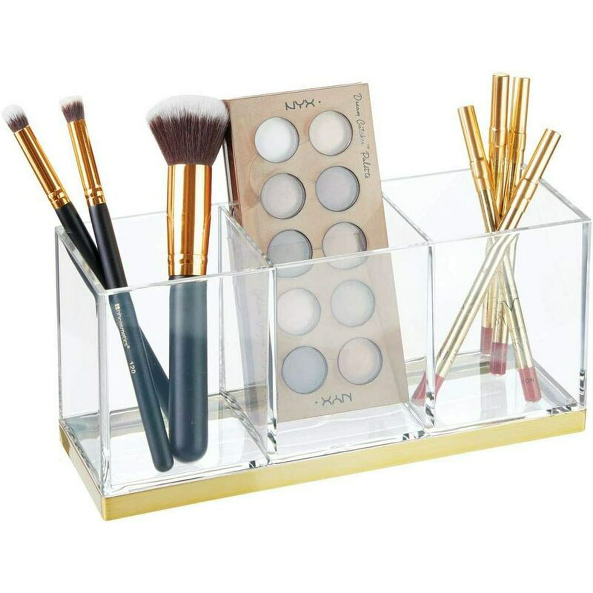 mDesign Bandeja de maquillaje con 9 compartimentos – Organizador