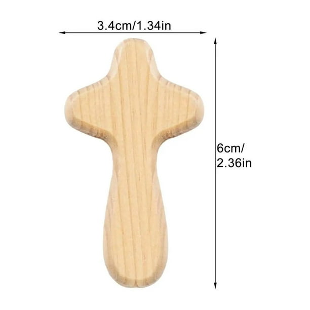 CRUZ MADERA CON CRISTO 6 CM