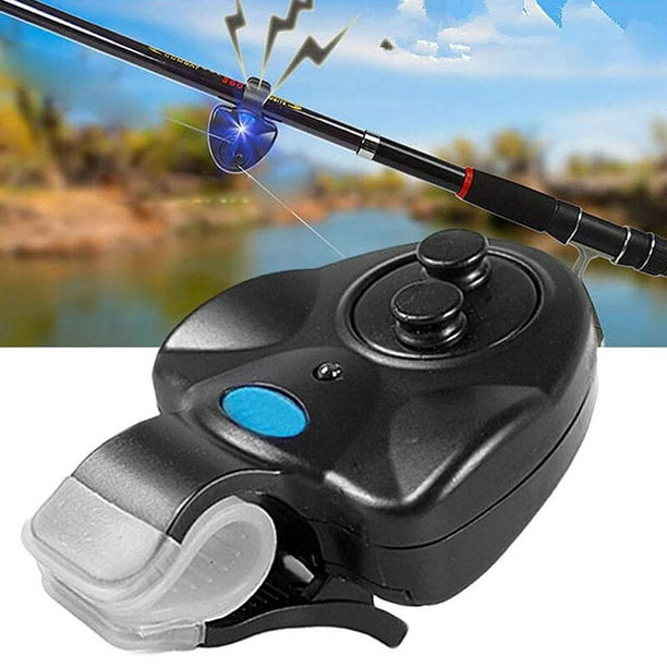 Fishing Electronic LED Light Fish Bite Sound Alarm Bell Clip on Fishing Rod  Black Blue - China Fishing Alarm, Fish Bite Alarm