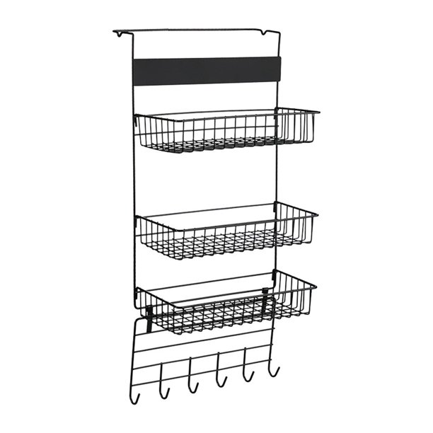  ChezMax Organizador de despensa de 9 niveles sobre la puerta,  cestas ajustables, estante de especias colgante para puerta, estante de  almacenamiento de latas de metal resistente, ahorro de espacio para cocina