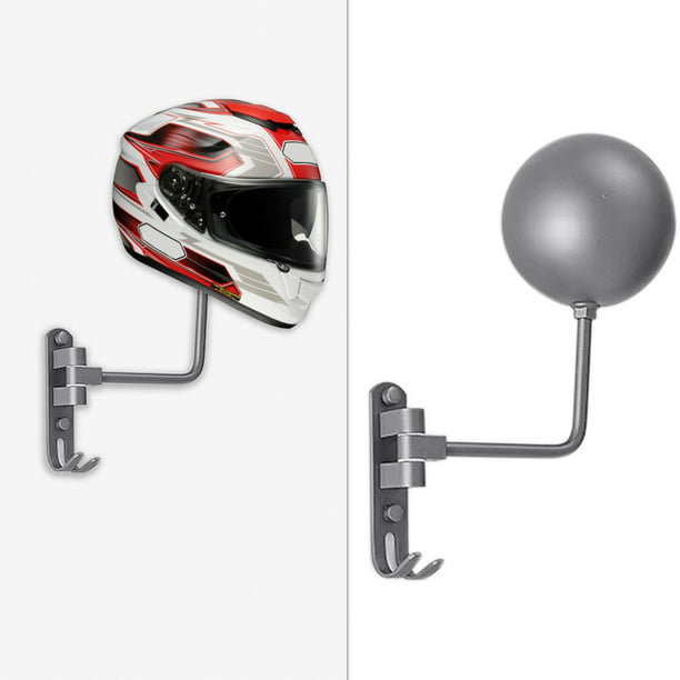 Soporte para casco de motocicleta con perchero, soporte de pared para casco  de motocicleta, ganchos para casco de rotación, accesorios de motocicleta