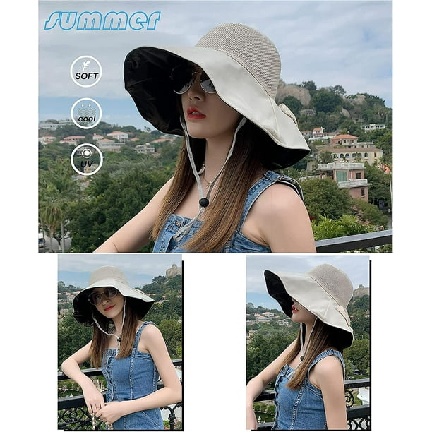 Sombrero Para El Sol Con Ala Diseño Flores Plegable Verano Mujer Protección  Uv