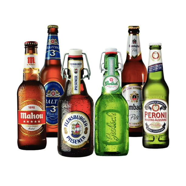 Encadenar Ordenado Parpadeo Six Pack Cervezas Importadas Estilo Pilsner Premium Mahou, Baltika,  Flensburger, Grolsch, Krombacher, Peroni Pilsner Premium | Walmart en línea
