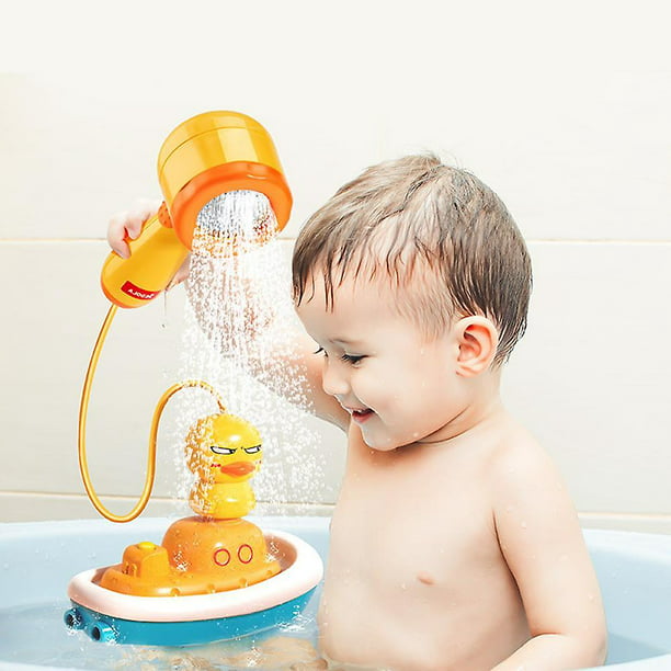 JM Juguete para baño bebe, salpicadura de agua, juego patito, bañera para  bebe, ducha, juguete para baño pato amarillo bebe JM